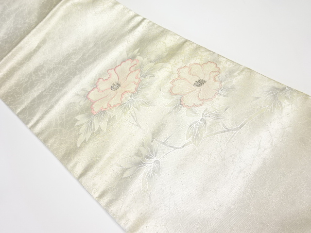 JAPANESE KIMONO / VINTAGE NAGOYA OBI / EMBROIDERY / FLOWER
